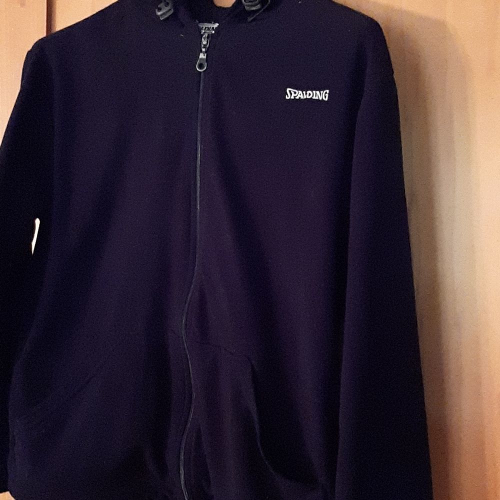 Men  Black Spalding Activewear Hoodie